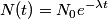 \begin{align*}N(t) = N_0 e^{- \lambda t}\end{align*}