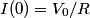 I(0) = V_0/R